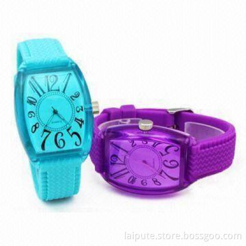 Silicon Watch with Big Case, Various Colors are Available, Comes in Classic Design